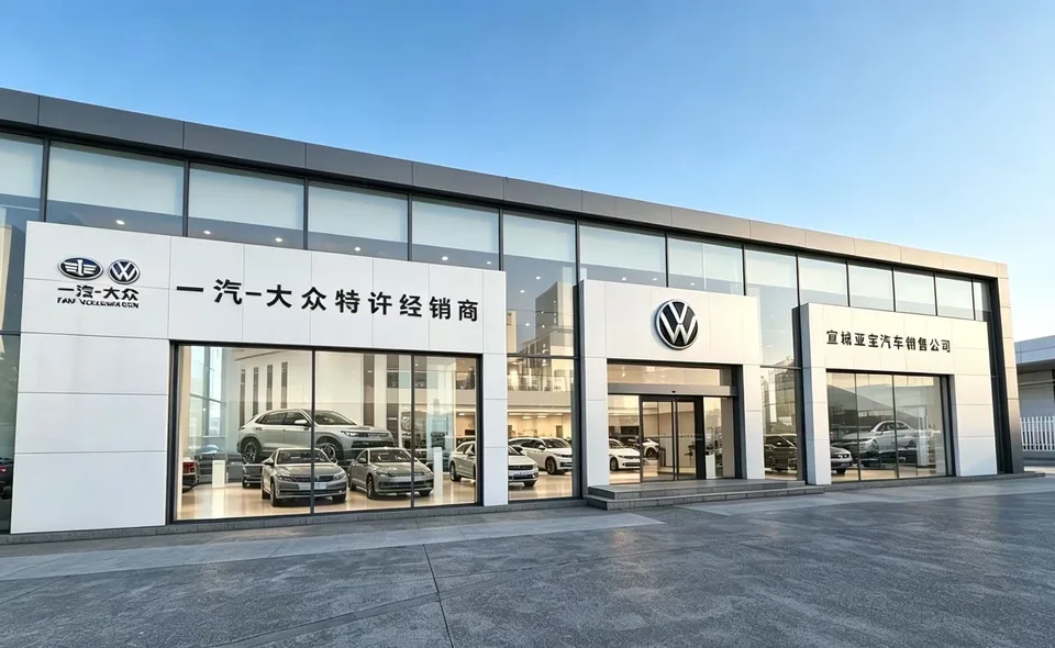 宣城亚宝一汽-大众品牌展厅建筑实景