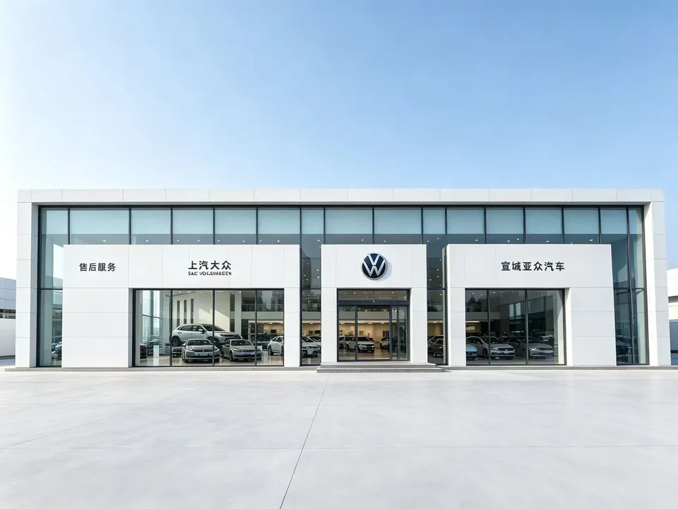 宣城亚众上汽大众品牌展厅建筑实景
