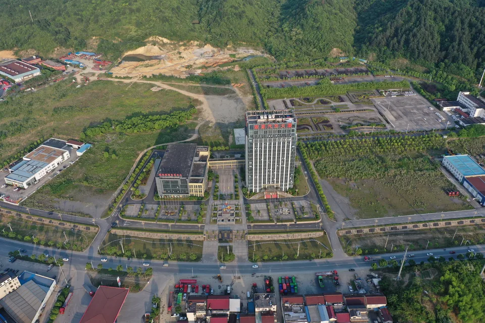 宁国亚夏总部大厦与园区建筑航拍实景